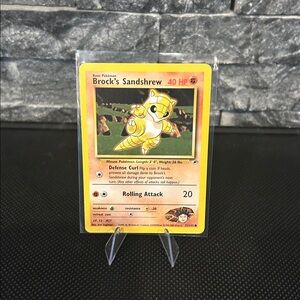 Pokemon‎ Brock’s Sandshrew 71/132 Vintage from Gym Heroes Unlimited (2000) M/NM